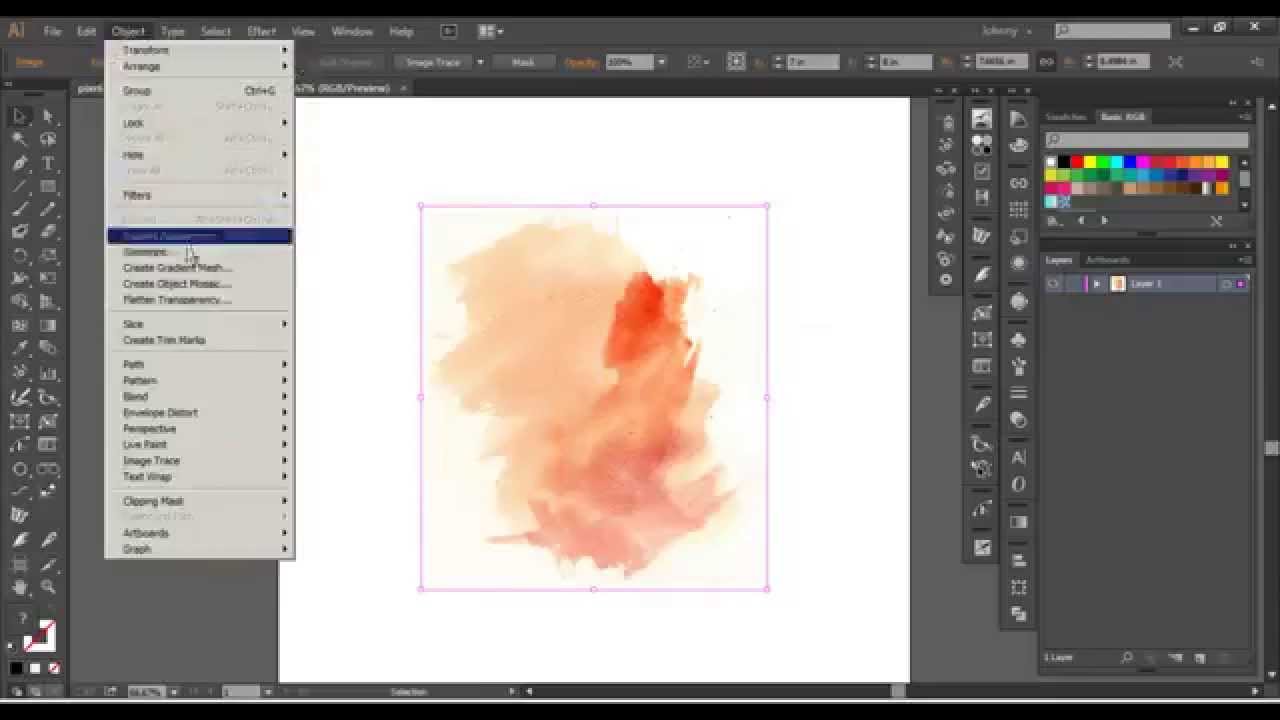 Adobe Illustrator - Advanced Watercolor Vector - YouTube