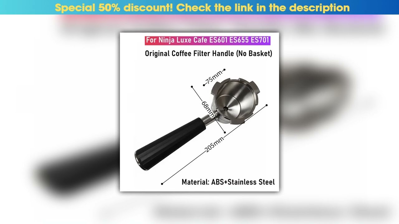 Deal For Ninja Luxe Cafe ES601 ES655 ES701 Coffee Maker Original Ninja Luxe Portafilter Double Spou