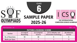 ICSO Computer Science Olympiad Class 6 Sample Paper 2025-26