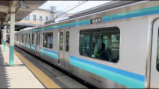 JR長野エリアE131系200番台公式試運転発車シーン・VVVF音ほか