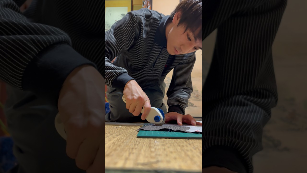 着物をリメイクして半袖シャツを作ってみたら大島紬の高級感が伝わる昭和レトロな服ができた