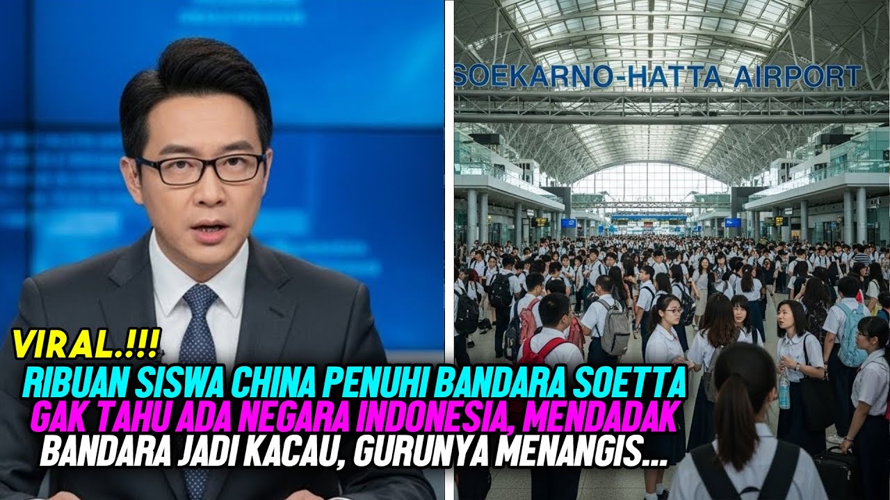 3500 Siswa China Buat Heboh Bandara Soetta! Gurunya Sampai Menangis Terharu Karena..