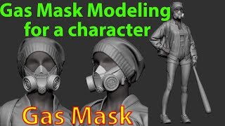 speed Model a Gas Mask for my character / modeling maya zbrush screenshot 4