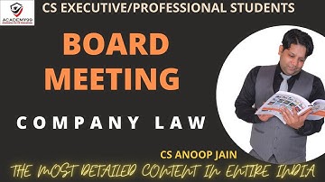 BOARD MEETING | COMPANY LAW | SECRETARIAL AUDIT & DUE DILIGENCE