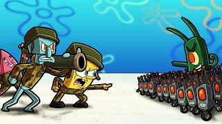 Plankton ROBOTS invade BIKINI BOTTOM! (Spongebob Squarepants)