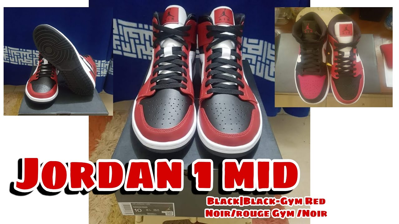 air jordan 1 black black gym red