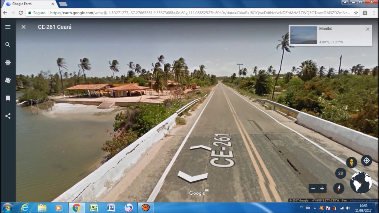 Rio Arrombado| Manibu-ce no google Earth!