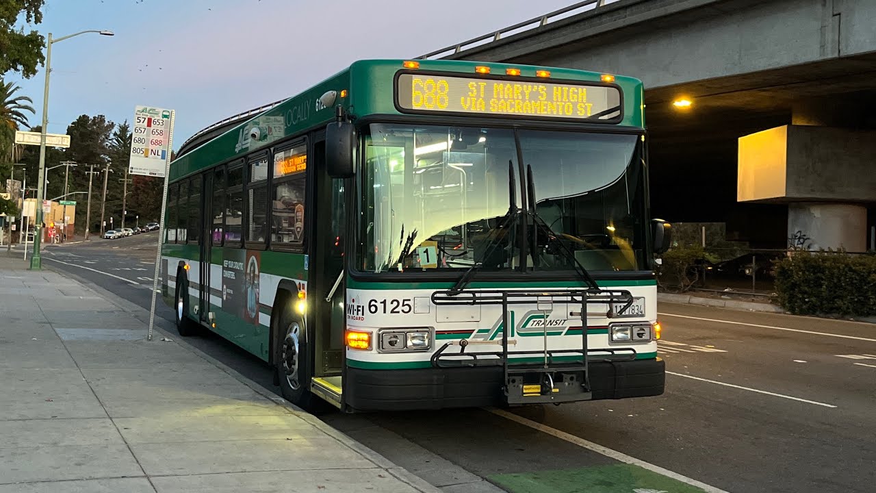 ⁴ᴷ⁶⁰ St. Mary's High | AC Transit Gillig Low Floor #6125 on Route 688 (Full Route)