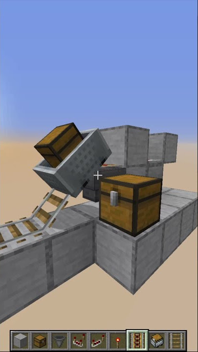 Simple Minecart Unloading Station! 1 Minute Minecraft!