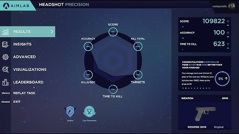 Aim Lab - Headshot Precision - 100% Accuracy