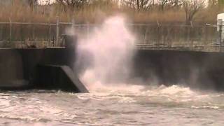 The hot water discharge at the power Plant May 2 2011