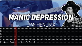 Jimi Hendrix - Manic Depression (Guitar lesson with TAB)