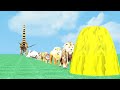 Paint Animals Gorilla Cow Lion Elephant Dinosaurs Fountain Crossing Animal Cartoon