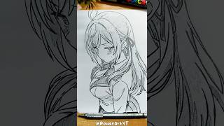 Alya-san drawing! #howtodraw #イラスト #イラストメイキング
