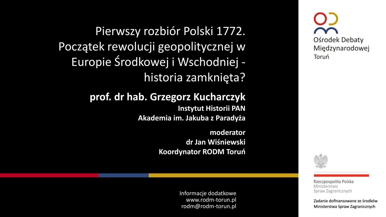 Pierwszy rozbiór Polski 1772. Początek rewolucji geopolitycznej w ...