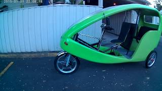 Velocab covered electric trike