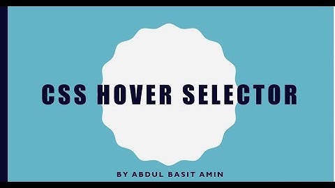 CSS Hover Selector