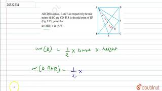 ABCD is a square. E and F are respectively the mid-points of BC and CD. If R is the mid-point of EF,