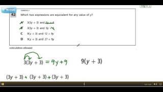 Common Core Math: 2015 NYS Math Distributive Property