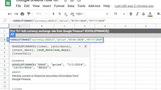 How To ? Pull Currency Exchange rates from Google Sheet?  GOOGLEFINANCE() - currency screenshot 5