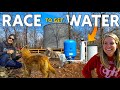Water well comes early diy tiny house on homestead