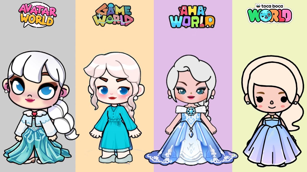Frozen 🩵Elsa Inspired Look In 5 Gameplay #pazu #gameworld #ahaworld #tocaboca 