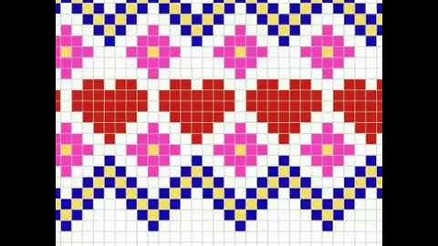 zigzag & square graph knitting pattern | easy graph design