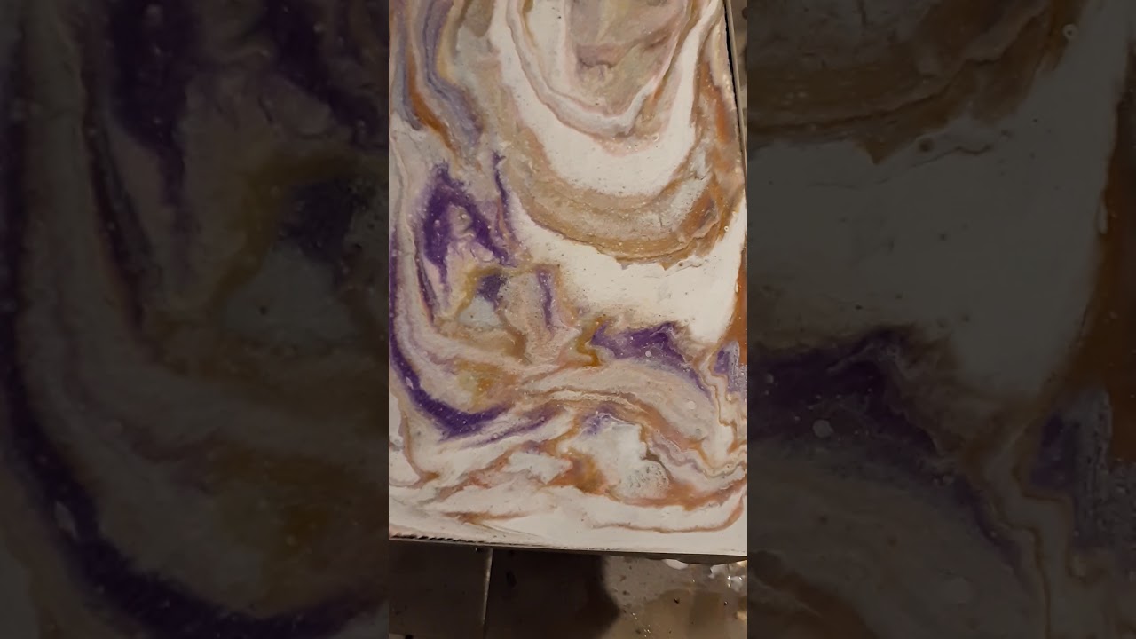 Stone coat countertop epoxy dirty pour sample board - YouTube