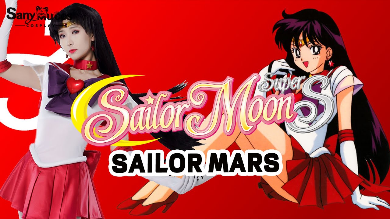 【SanyMuCos】Sailor Moon SuperS Sailor Mars Rei Hino Battle Suit Cosplay Costume Detail Show