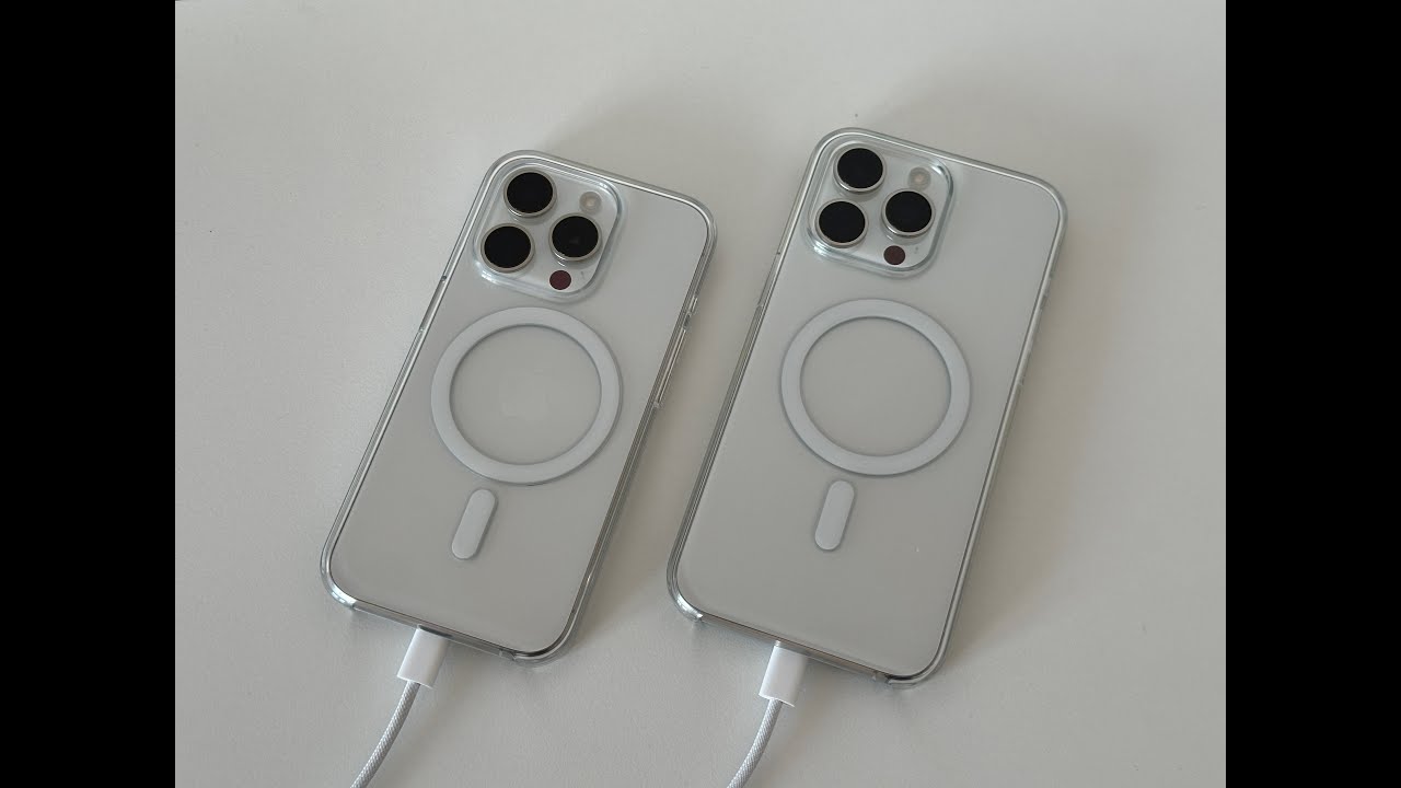 193 iPhone 15 Pro and 15 Pro Max White Titanium USB-C with Clear