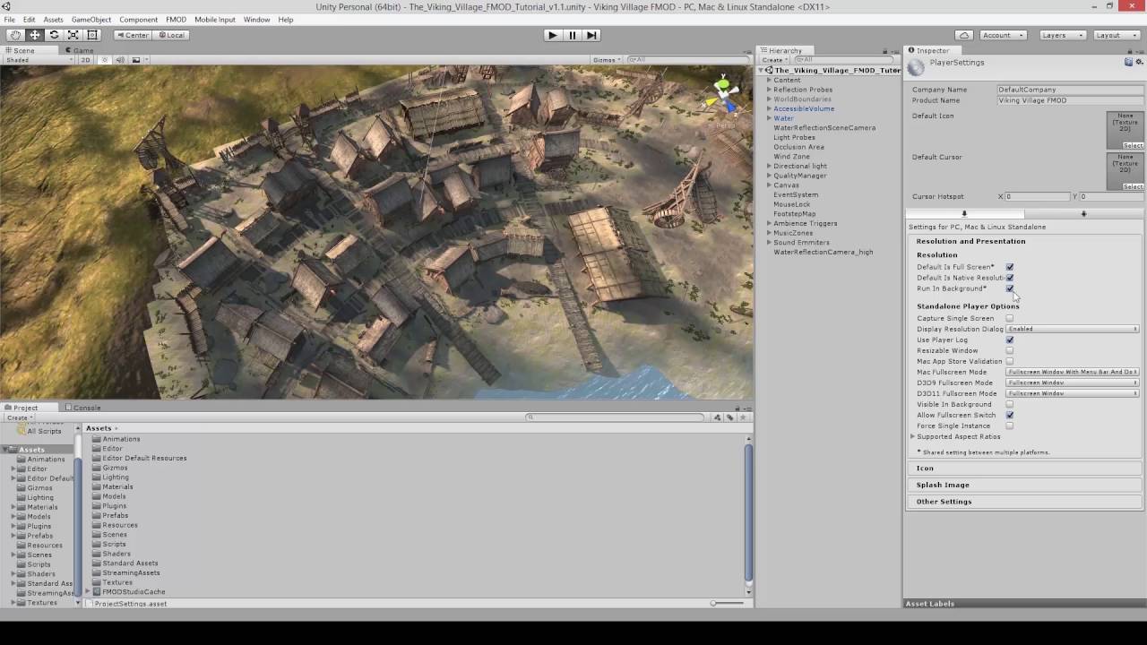 Audio for Unity 5: Viking Village (5/5) - Mixing
