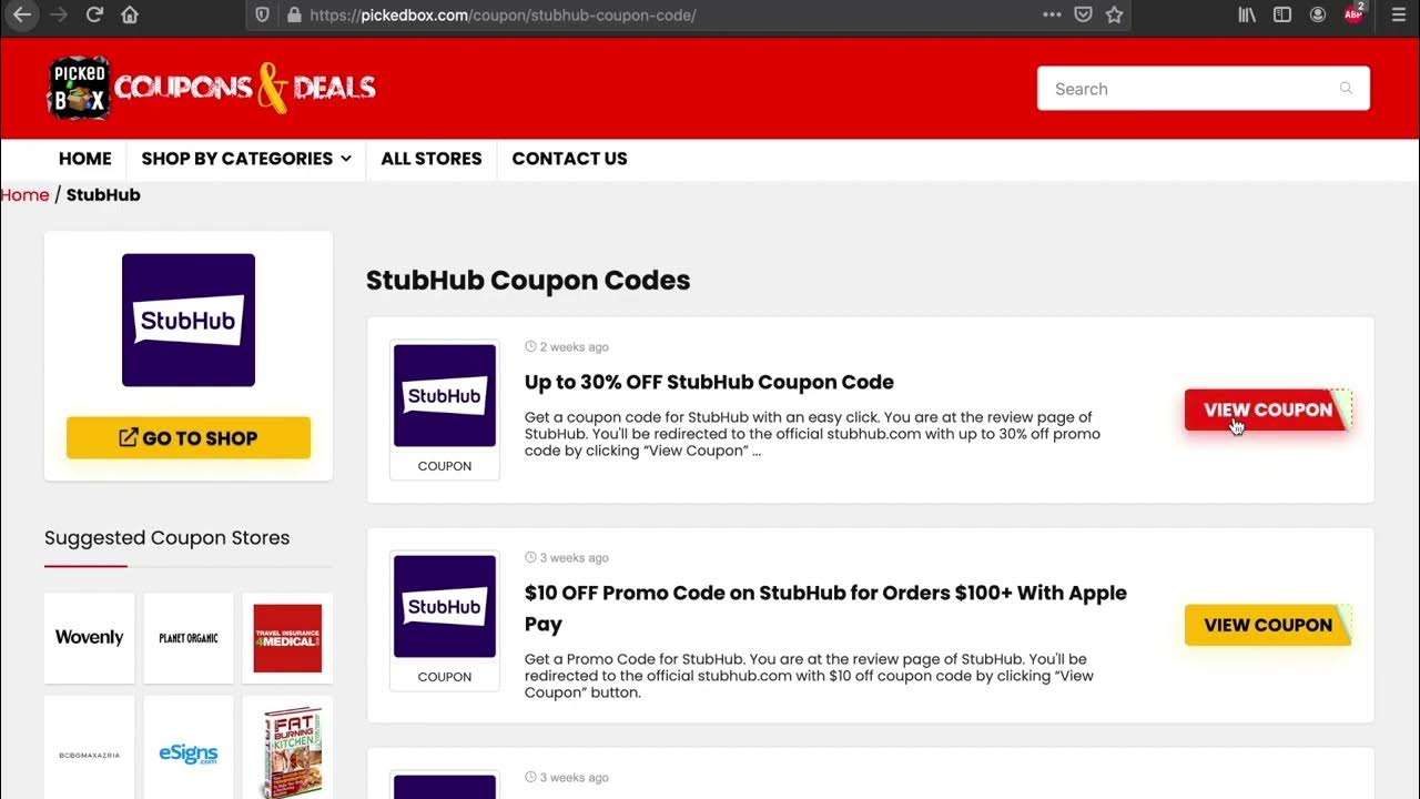 StubHub Discount & Coupon Codes Valid Promo Coupons to Save Insantly