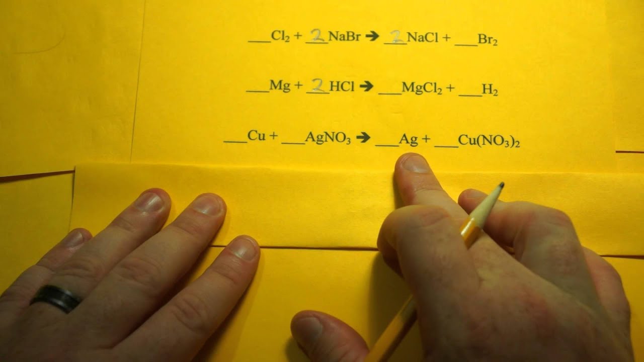 worksheet Single Replacement Worksheet balancing chemical equations single replacement reactions youtube