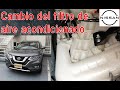 Mecánico japonés G-TR explica. NISSAN X-trail hacer el Cambio del Filtro del aire acondicionado