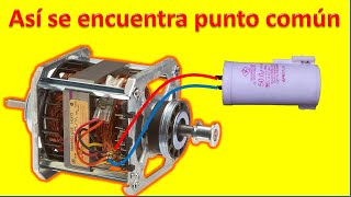 como identificar conector comun en motores y como conectar el capacitor