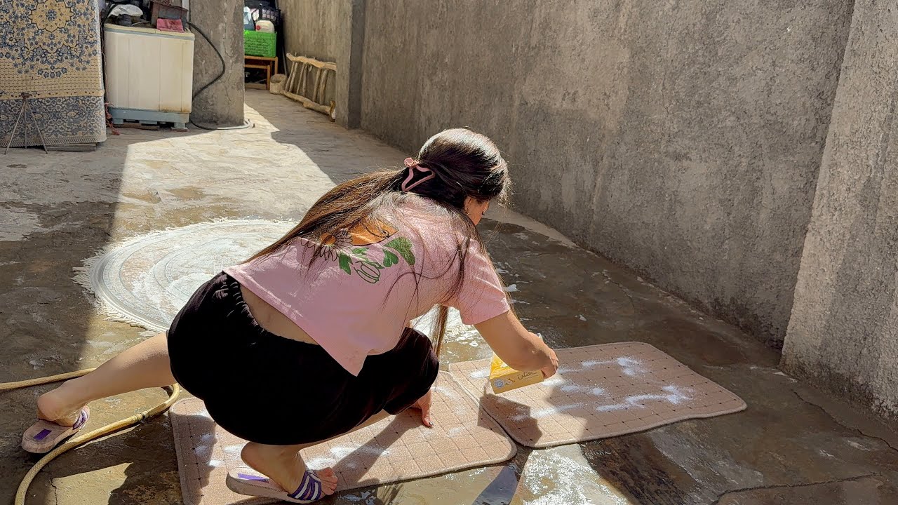 Simple Village Life | Carpet Washing & Home Cleaning Routine