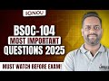 BSOC 104 Question Paper June 2025 | BSOC 104 Important Questions with Answers | Sociology of India