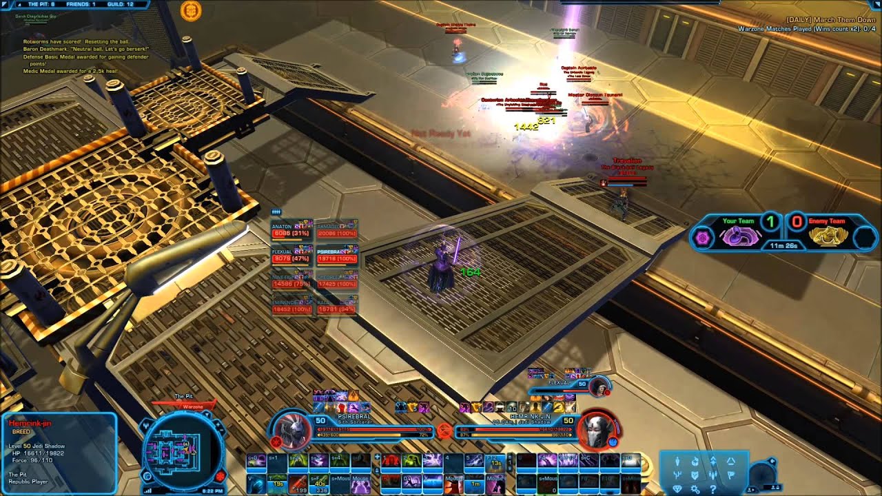 SWTOR PvP 34: Sorcerer DPS (Backpedal Crusaders Read the Description)