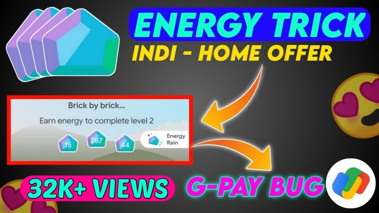 GPay Indi Home 🏠  Google pay New offer | Indi Home Energy Trick | energy 
