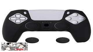 PlayVital Black Pure Series Anti-Slip Silicone Cover Skin for ps5 Controller Soft Review screenshot 4