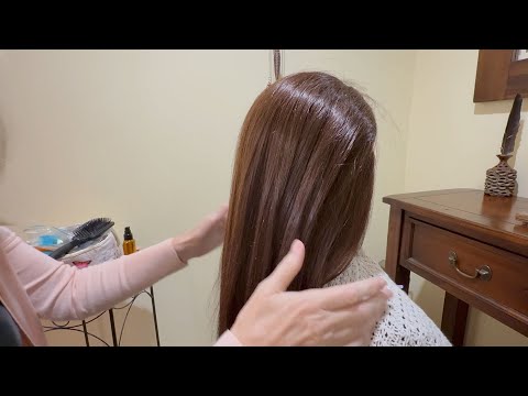 ASMR - Brushing Hair into a Ponytail