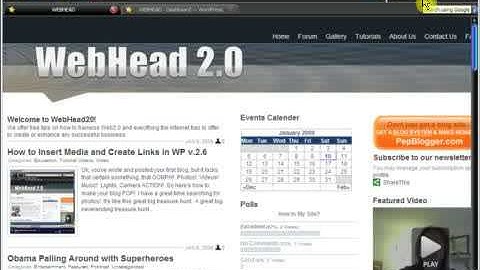 Webhead20: Posting Your First WordPress v.2.7 Blog