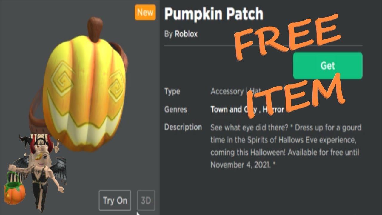 FREE ACCESSORY! HOW TO GET Pumpkin Patch! (ROBLOX) 