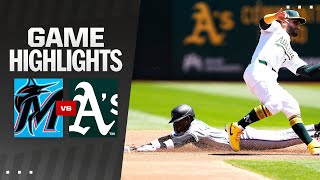 Marlins vs. A's Game Highlights (5\/5\/24) | MLB Highlights