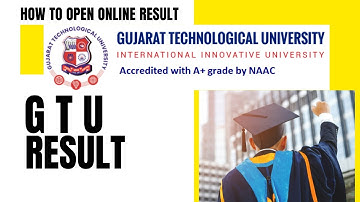 GTU RESULT ONLINE #DEGREE #DIPLOMA Gujarat Technological University
