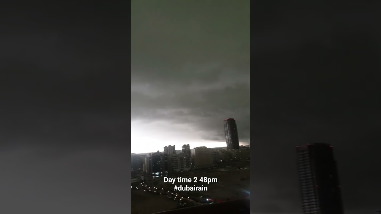2 48pm. Scary Dubai Rain Weather 16 April 2024