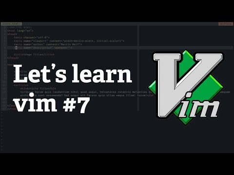 Screencast #25: Let's learn vim #7 - Search
