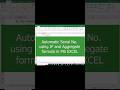 How to Automatically Add Serial Numbers in Excel #shorts #youtubeshorts #serial