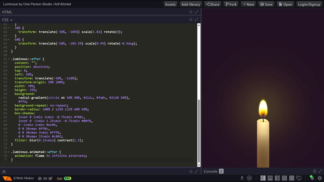 ASMR Programming - LUMINOUS in HTML & CSS - No Talking - YouTube