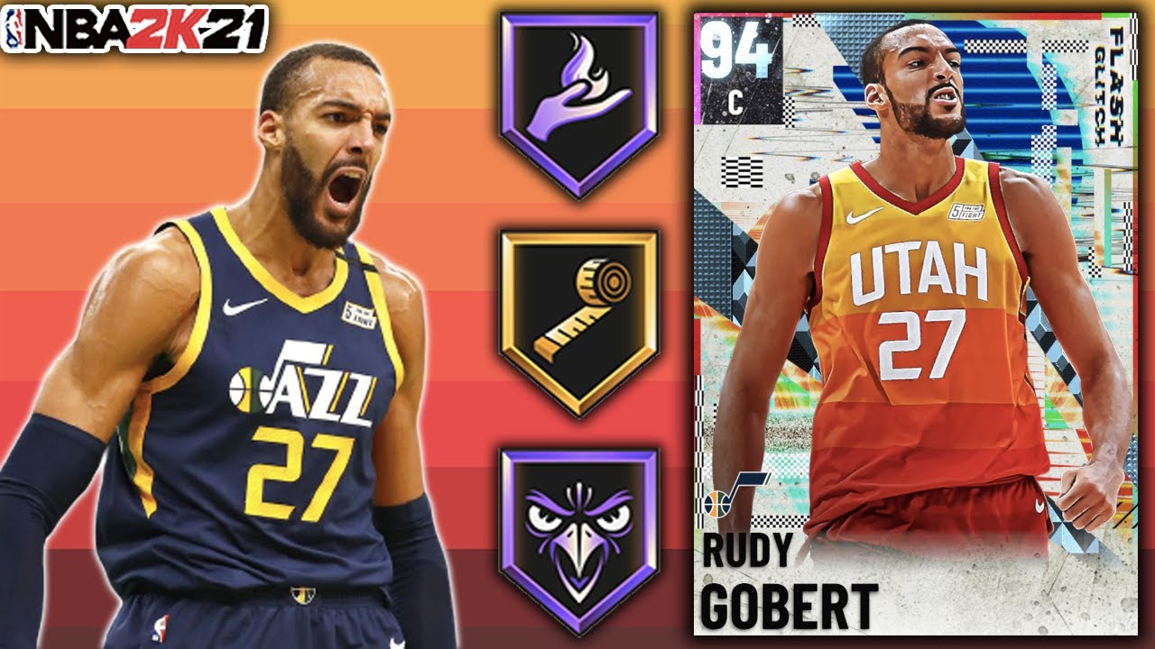 GLITCHED DIAMOND RUDY GOBERT GAMEPLAY! HE HAS RANGE EXTENDER IN NBA